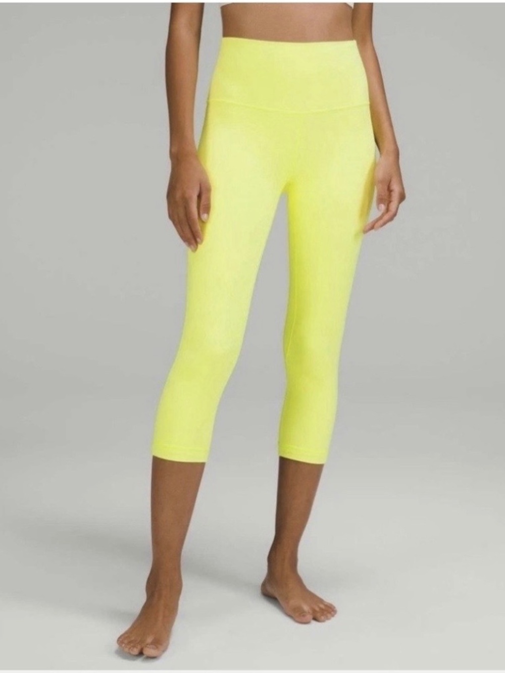 NWT Lululemon Align High-Rise Pant 21” Crop Electric Lemon Size:10
